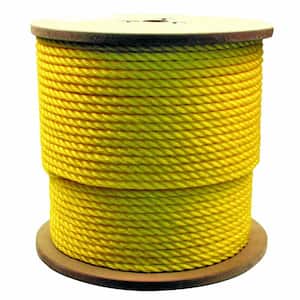 1/2 in. x 250 ft. Hollow Braided Poly Rope Yellow