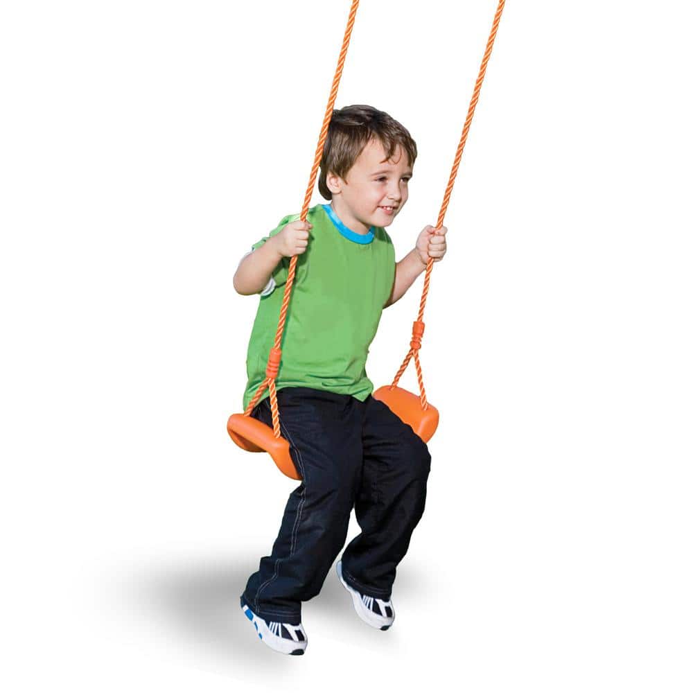 Kids Plastic Swing Seat Toddlers Adjustable Outdoor Garden Safety Rope Swing 