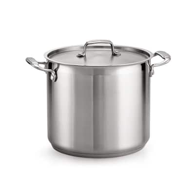 Gourmet 12 qt. Stainless Steel Stock Pot with Lid