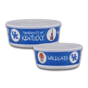 Kentucky 7.5 in. 16 fl.oz Assorted Colors Melamine Serving Bowls Set of 2 with Lids