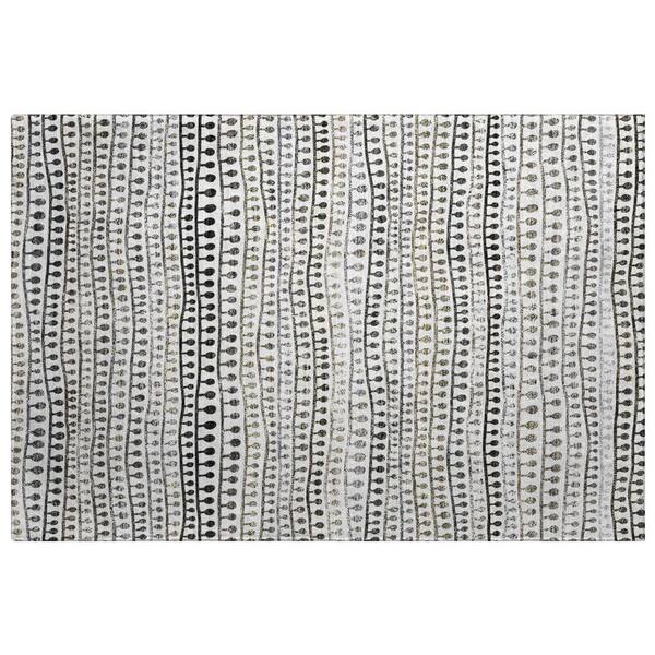 Dream Shag Premium Machine Washable Abstract ADS823 Ivory 2 ft. x 3 ft. Accent Rug