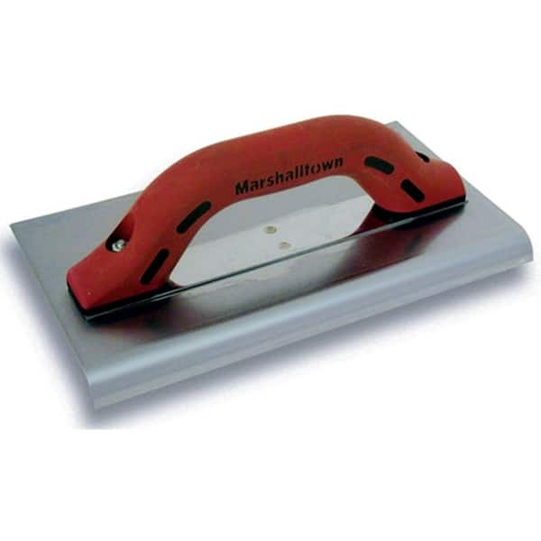 Marshalltown 10 in. x 6 in. Big "I" Stainless Steel Edger 3/8 in. R 1/2 in. Lip DuraSoft Handle