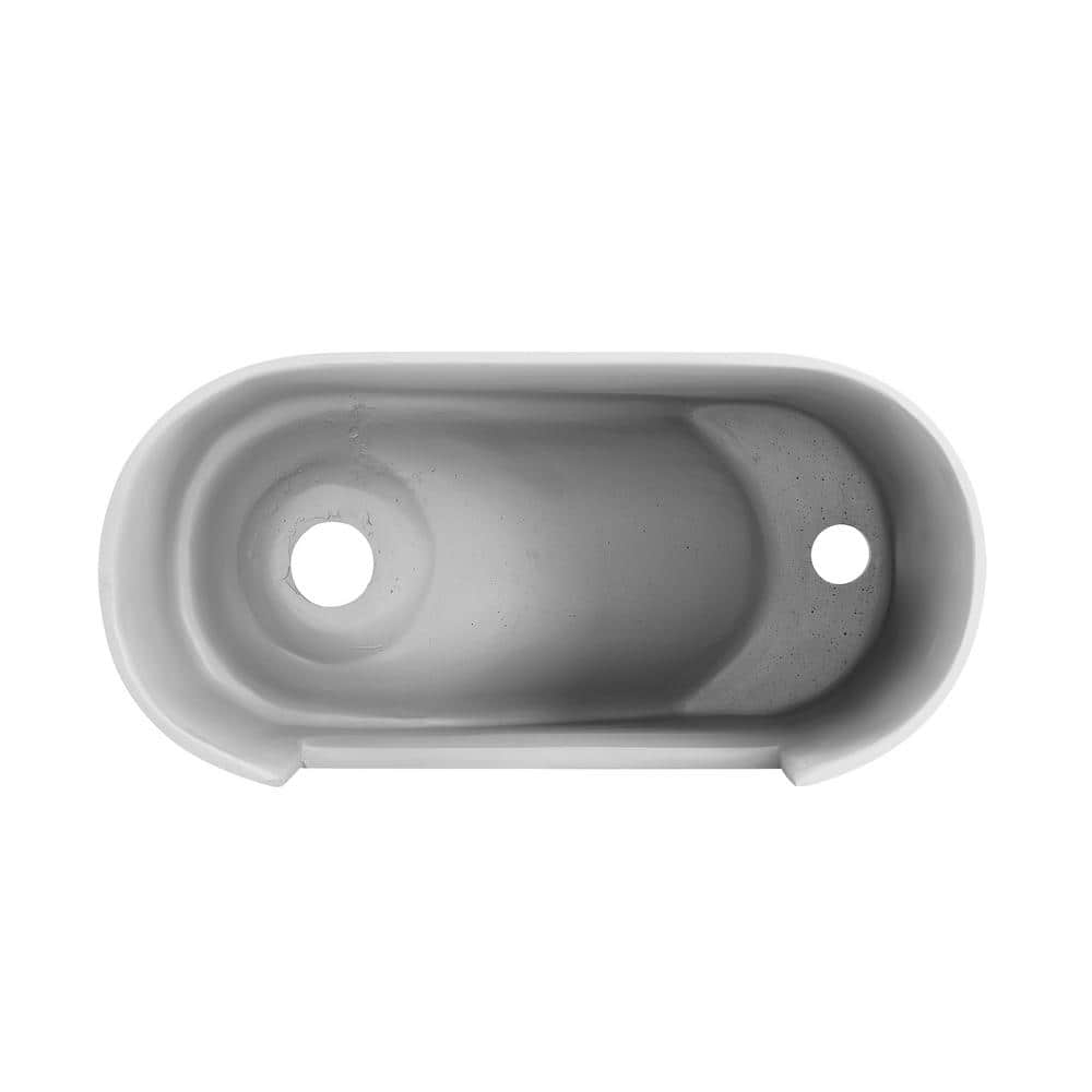 Terre 17.5" Gray Ceramic Wall-Mount Bathroom Sink