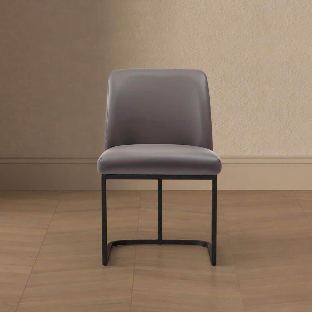 Serena Modern Grey Faux Leather Upholstered Dining Chair