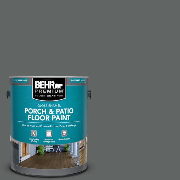 1 gal. #BXC-41 Charcoal Gloss Enamel Interior/Exterior Porch and Patio Floor Paint