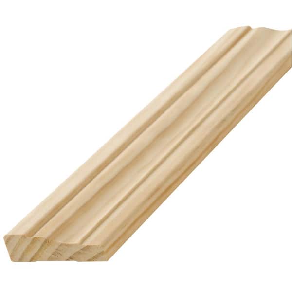 Alexandria Moulding 11/16 in. x 2-1/2 in. x 84 in. Pine Wood Casing Moulding