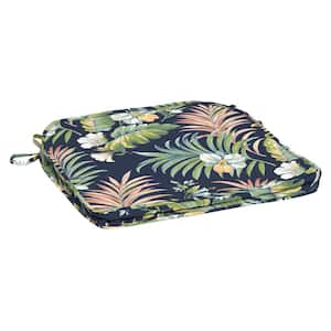 ProFoam 19 in. x 20 in. Outdoor Rounded Back Seat Cushion Cover, Simone Blue Tropical
