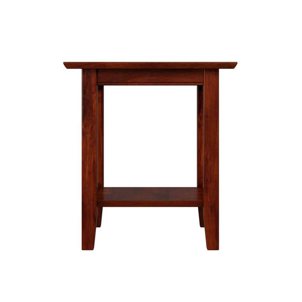 Walnut Mission Style Rectangular End Table