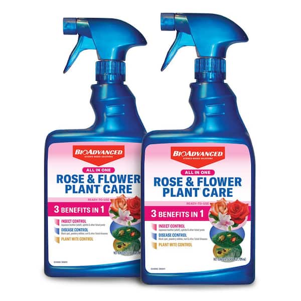 24 oz. All-In-One Rose and Flower Plant Spray Insect Killer Ready To Use (2-Pack)