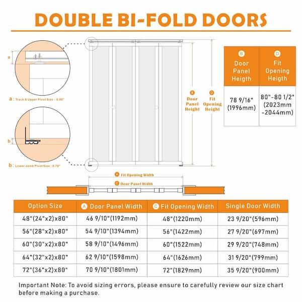 TENONER 72 in. x 80 in. Half-Panel Louver Solid Core White PVC