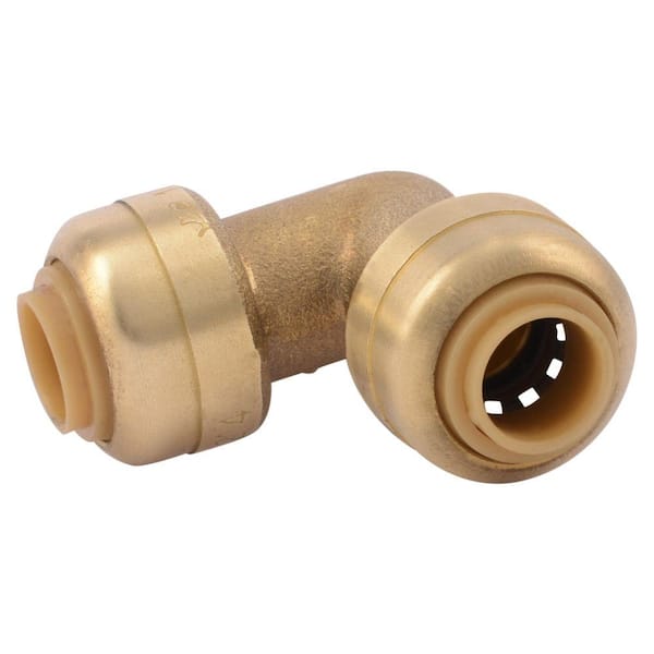 SharkBite 1/4 in. (3/8 in. O.D.) Push-to-Connect Brass 90-Degree Elbow Fitting