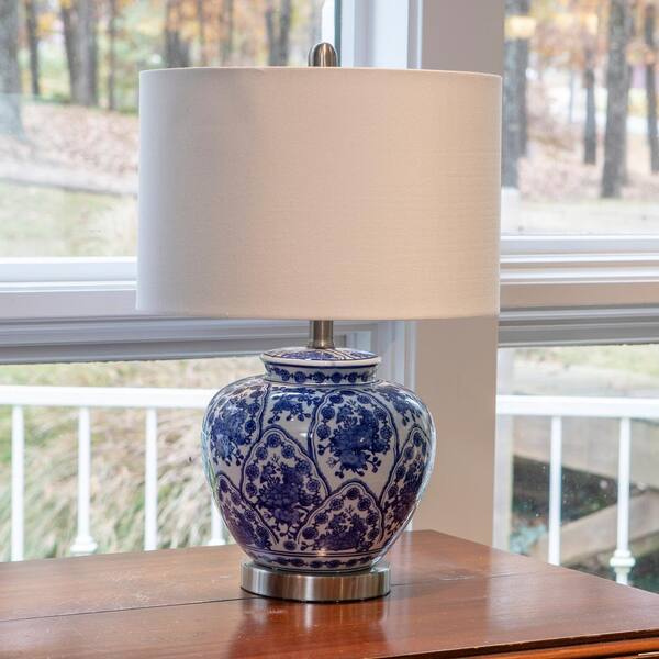 blue and white lamps home goods