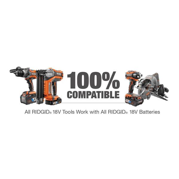 RIDGID - 18-Volt OCTANE Lithium-Ion Bluetooth 3.0 Ah and 6.0 Ah Battery Starter Kit with Charger