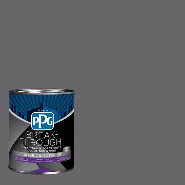 1 qt. PPG1003-6 Cracked Slate Satin Door, Trim & Cabinet Paint