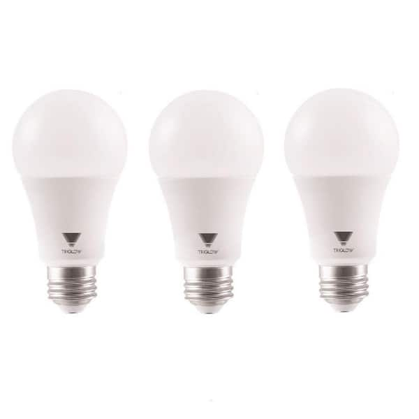 TriGlow 100 Watt Equivalent A19 1500 Lumens UL Listed LED Light Bulbs Daylight (3-Pack)