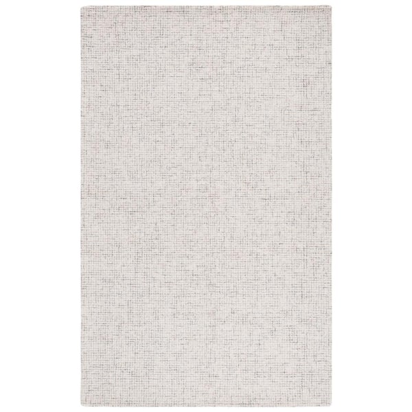 SAFAVIEH Martha Stewart Light Gray/Ivory 8 ft. x 10 ft. Solid Marled Area Rug