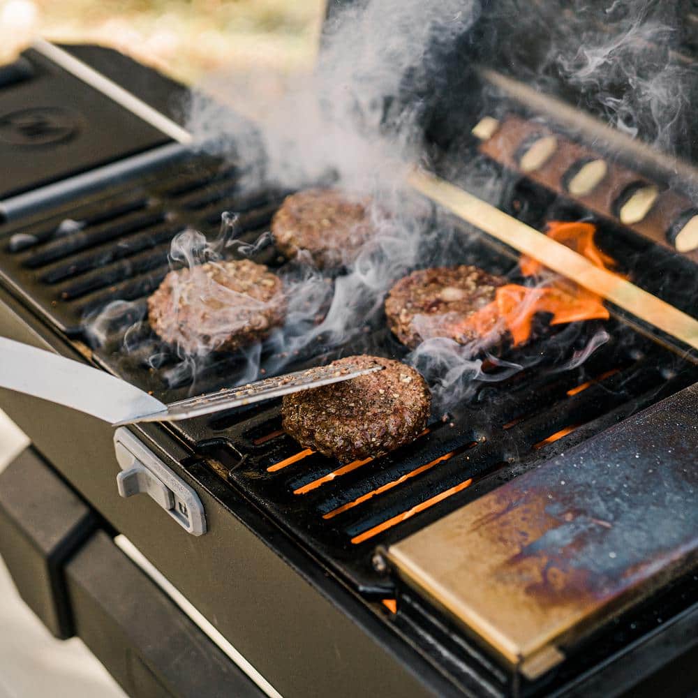 Black Portable Charcoal Grill and Smoker with Cart