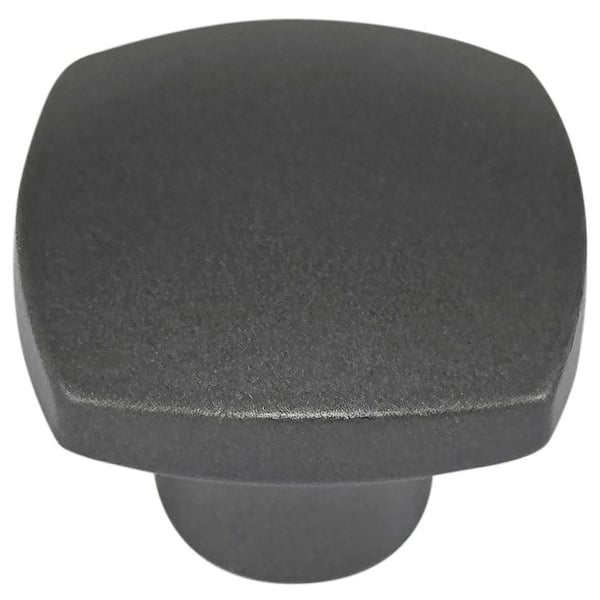 Aventura 1-1/2 in. Matte Grey Square Cabinet Knob
