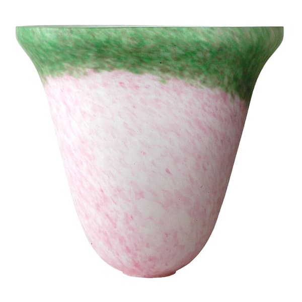 Pate-De-Verre 9.5 in Multicolored Colorful Glass Bell Shade with no fitter