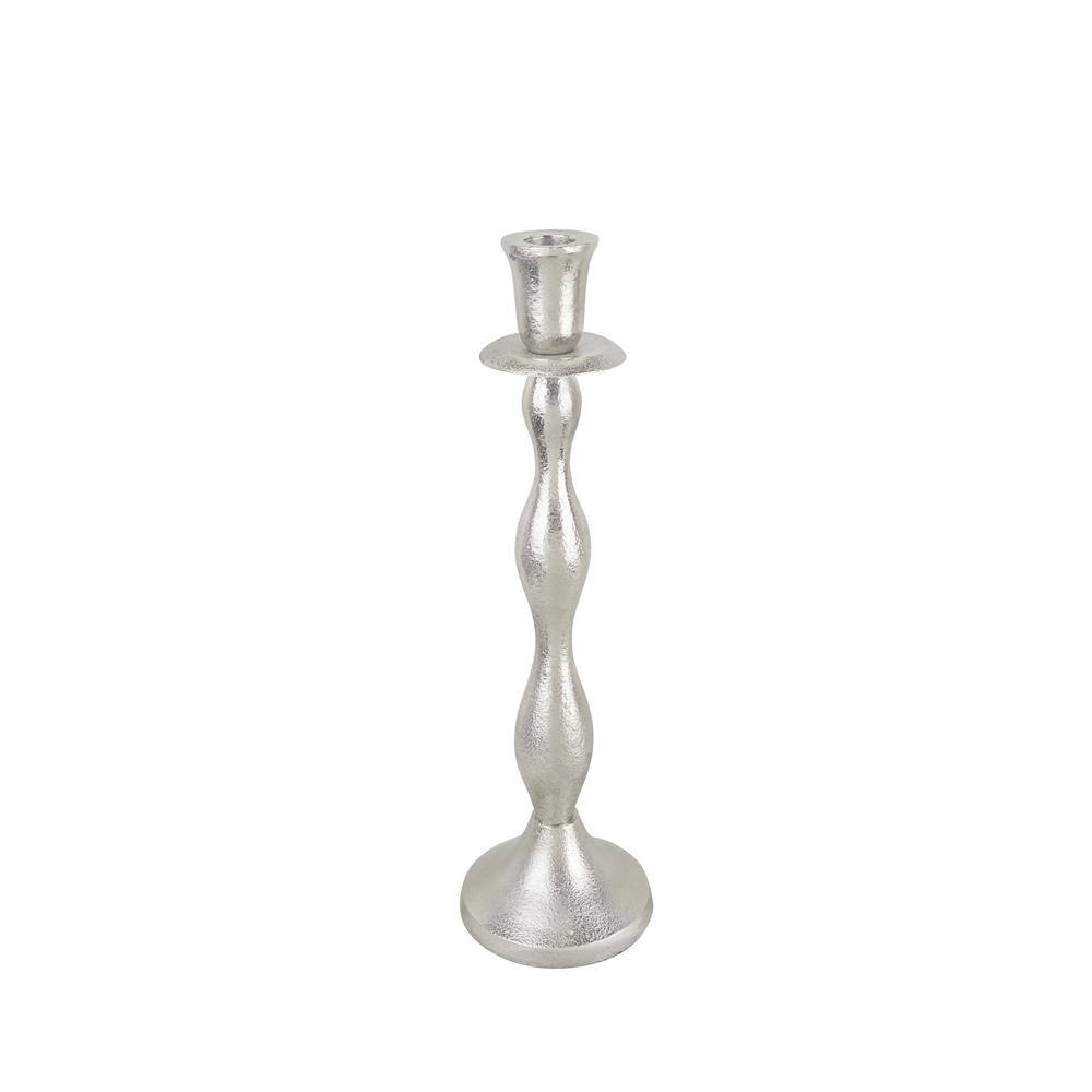 4 in. Dia x 14-1/4 in. Height, Nickel Aluminum Solid, Table Decorative Cand