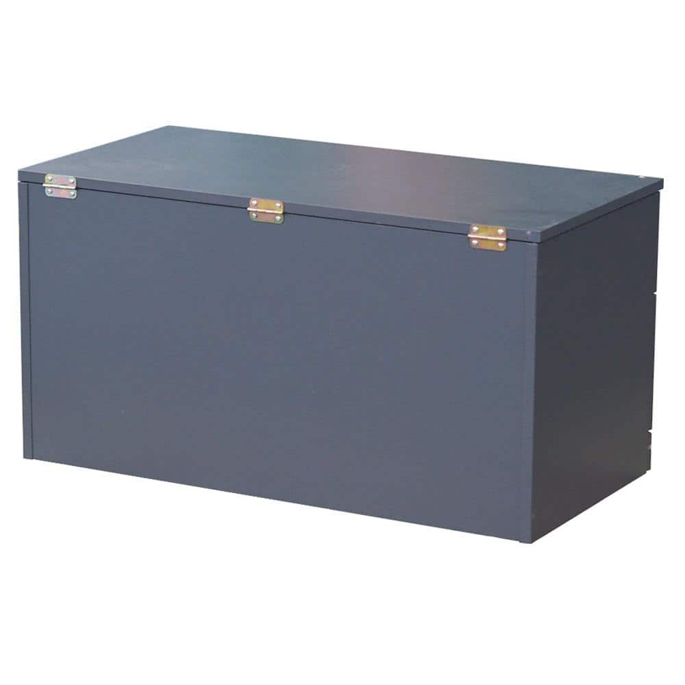 Gray Wooden Storage Bench Toy Chest with Drawer