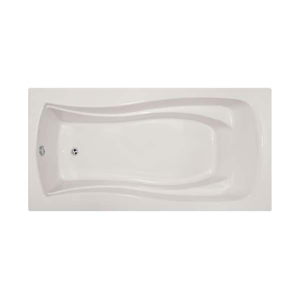 Hydro Systems Charlotte 72 in. Acrylic Rectangular Drop-in Non-Whirlpool Bathtub in White