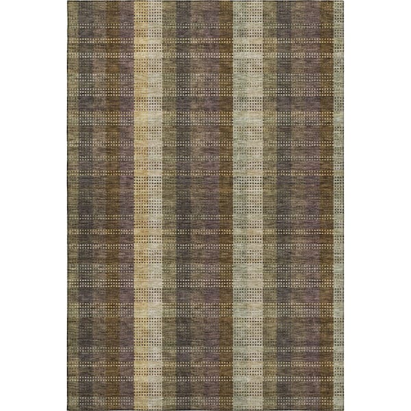Addison Rugs Mayfield Premium Machine Washable Abstract AMF966 Brown 5 ft. x 7 ft. 6 in. Area Rug