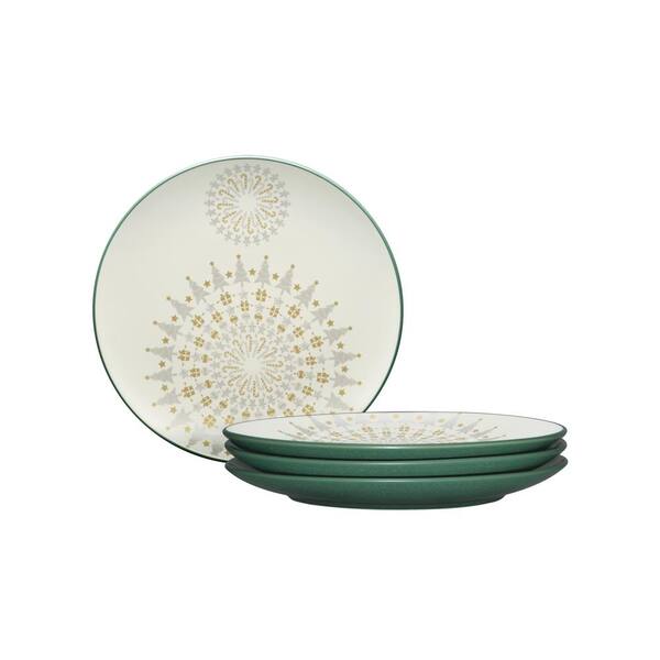 Noritake Colorwave Spruce Stoneware Holiday Accent Luncheon Plates (Set of 4) 8-1/4 in.