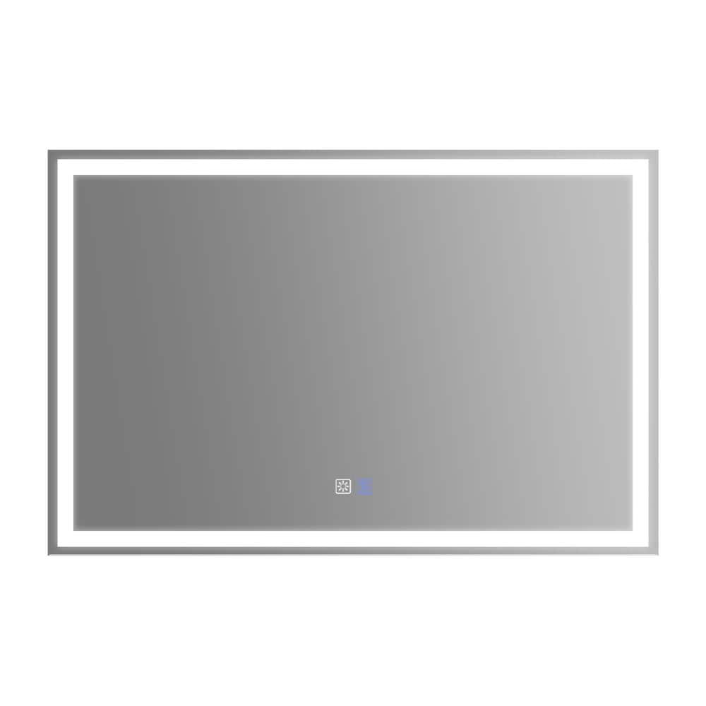 48 in. W x 32 in. H Rectangular Frameless Anti-Fog Wall Bathroom Vanity Mir