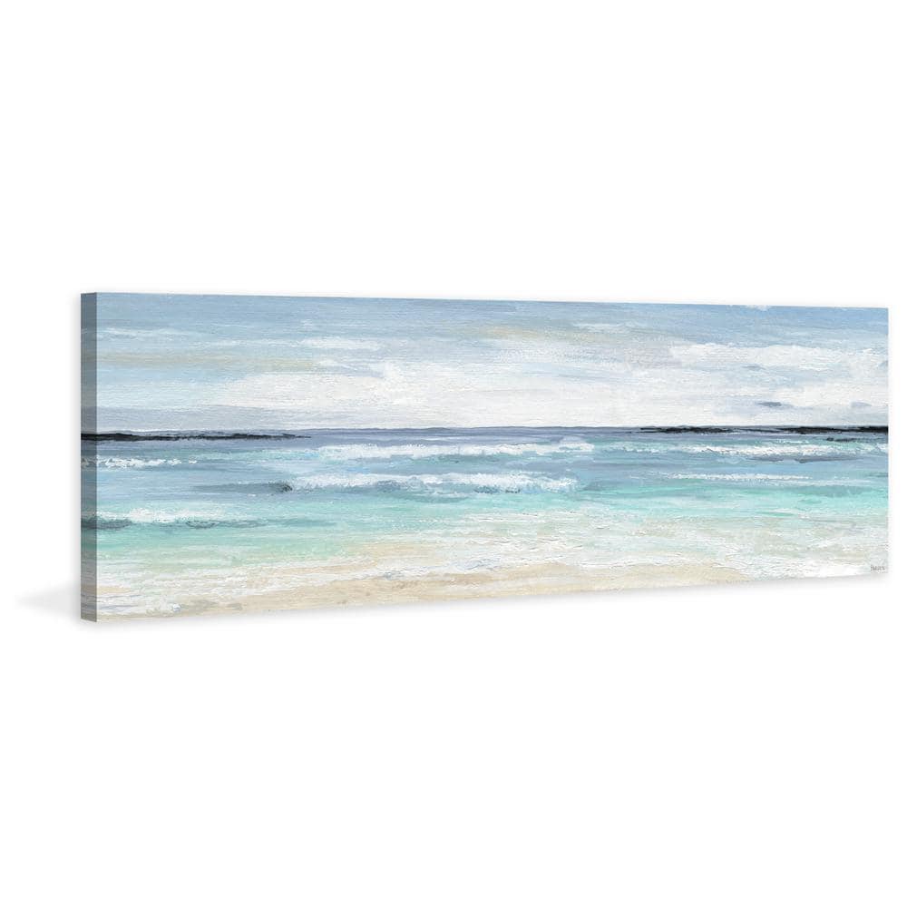 Crashing Ocean Waves Panoramic Canvas Wall Art