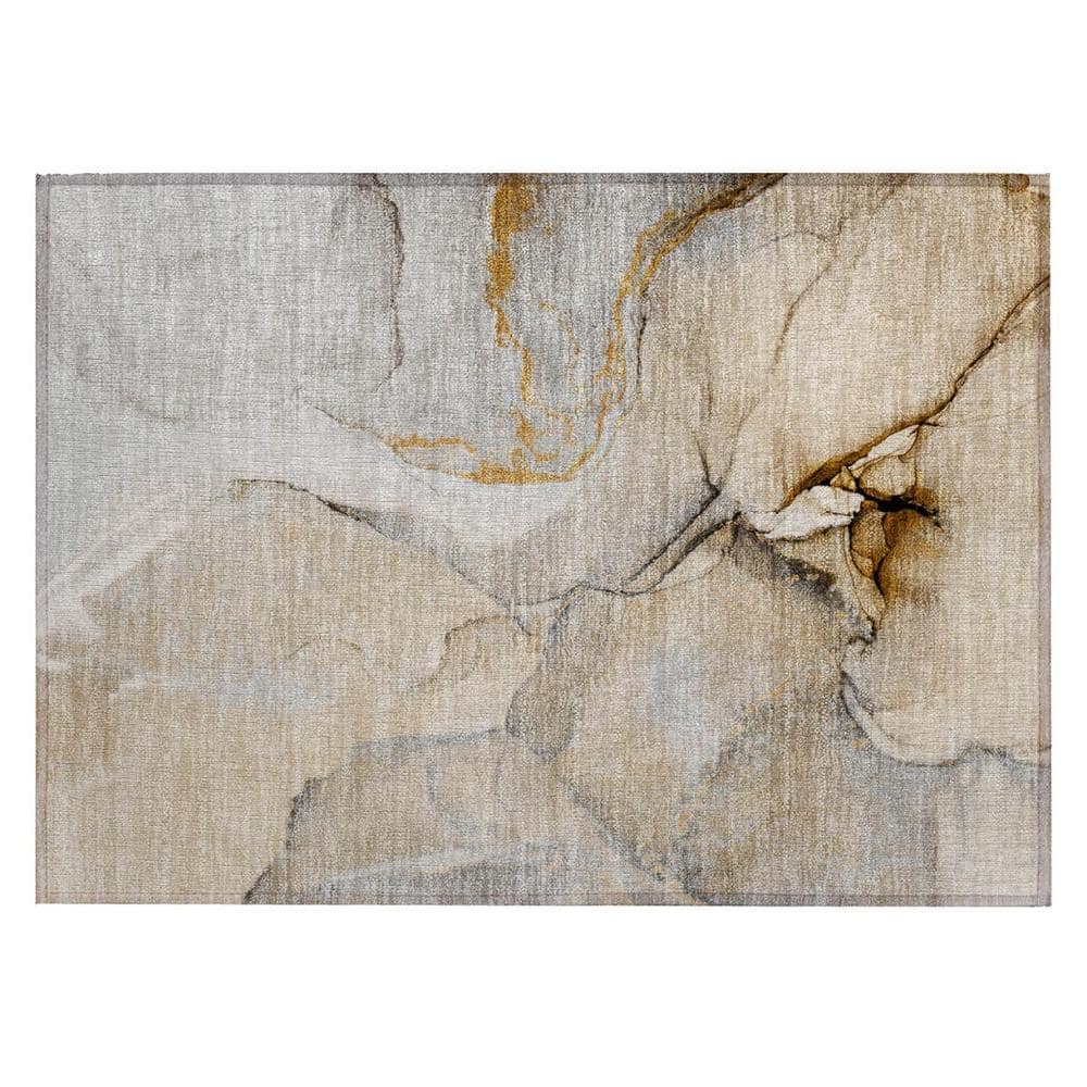 Beige 2 ft. x 3 ft. Abstract Indoor/Outdoor Area Rug price history on PriceWatchPro