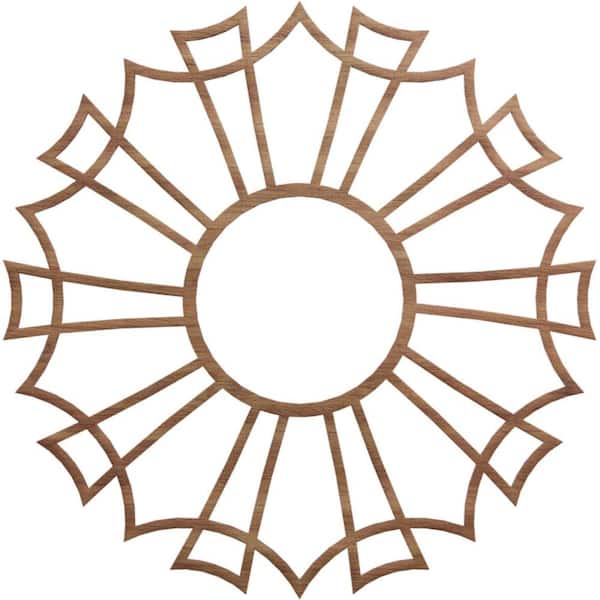 Ekena Millwork 26 in. x 9.125 in. x 0.25 in. Wood Medallion Moulding