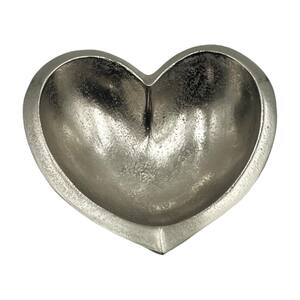 Silver Aluminum Heart Shaped Nested Fruit Bowls