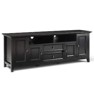 Amherst 72 in. Hickory Brown Wood TV Stand with 1 Drawer Fits TVs Up to 80 in. with Storage Doors