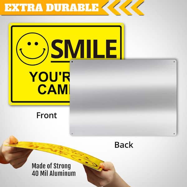 ANLEY 7 In. X 10 In. Smile You're On Camera Sign - - Video Surveillance - Foto 9