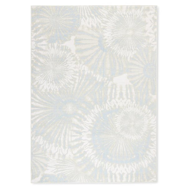 Tommy Bahama Shibori Summer Tie Dye Green/Blue 6 ft. x 9 ft. Indoor Outdoor Area Rug