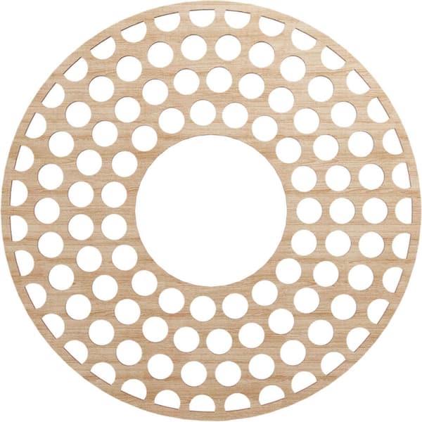 Ekena Millwork 0.25 in. x 24 in. x 24 in. Wood (Alder) Medallion Moulding