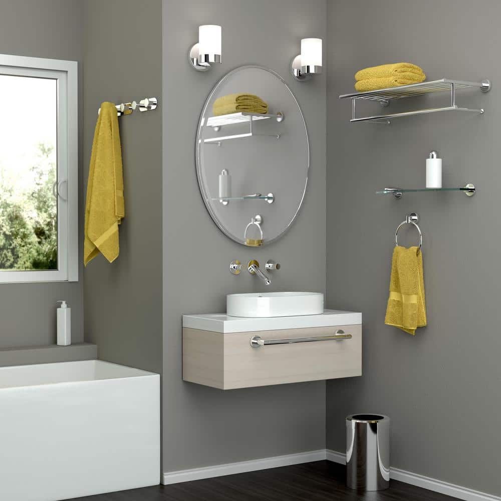 Modern Chrome 20-Inch Wall Mounted Towel Bar