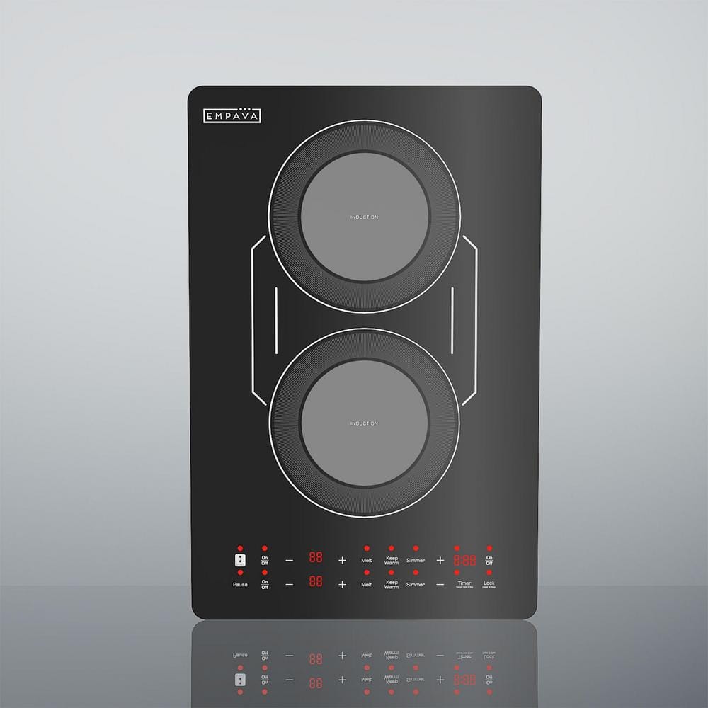 Empava - 12 in. Portable 2 Burners Induction Cooktop Countertop Stove