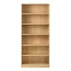 StyleWell Braxten 71 In. Light Oak Finish 6 -Shelf Basic Bookcase With ...