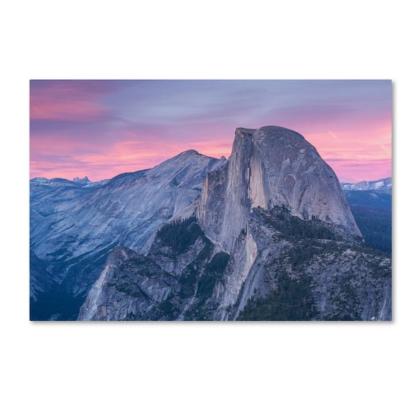 Trademark Fine Art 16 in. x 24 in. Half Dome from Glacier by Adam Burton Floater Frame Nature Wall Art