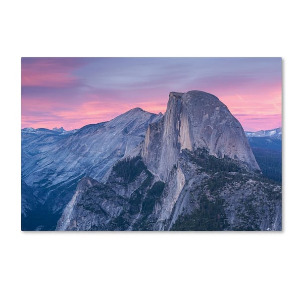 Trademark Fine Art 22 in. x 32 in. Half Dome from Glacier by Adam Burton Floater Frame Nature Wall Art