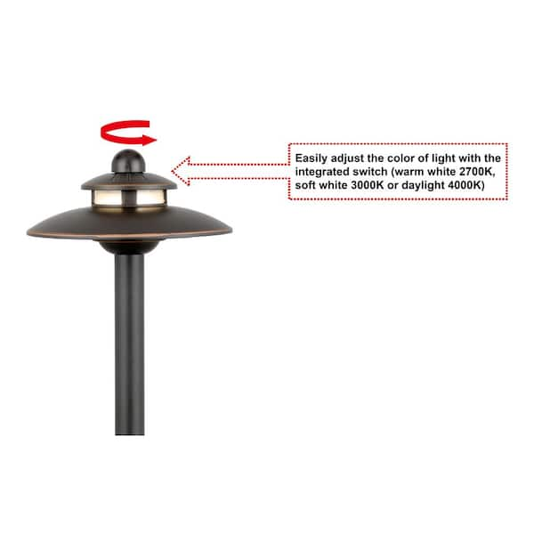 Hampton Bay Coffeeville Low Voltage Oil-Rubbed Bronze LED Outdoor Landscape  Path Light JLW1501H-3 - The Home Depot