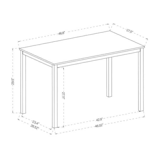 For Dresses Gracie Oaks Dining Room Table 47 Inch Rectangle Dining
