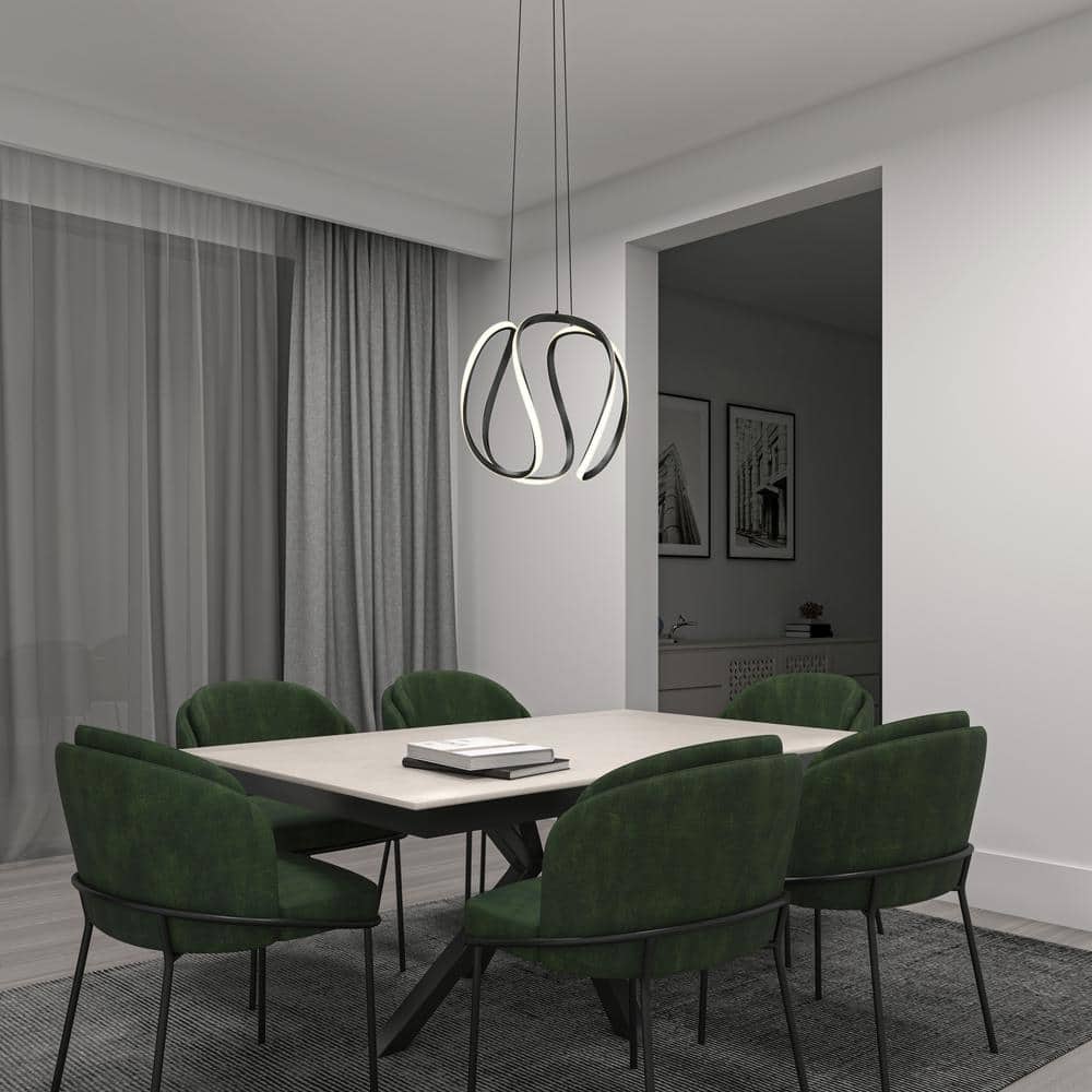 Artika Vivaldi Big 25-Watt 1 Light Black Modern 5 CCT Integrated