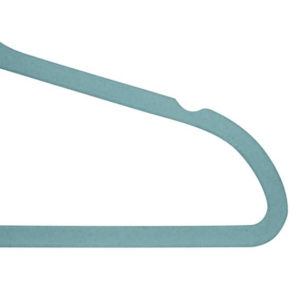 Simplify 10 Super Slim Velvet Huggable Hangers Dusty Blue