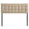 MODWAY Lily Beige Queen Upholstered Fabric Headboard MOD-5041-BEI - The ...