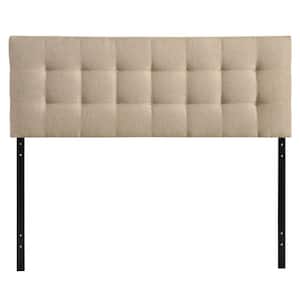 Lily Beige Queen Upholstered Fabric Headboard