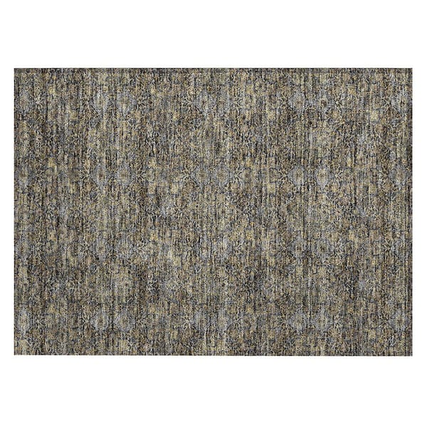 Chantille Machine Washable Indoor/Outdoor Abstract ACN2783 Black 2 ft. x 3 ft. Accent Rug