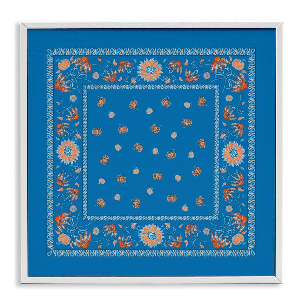 Blue Sky Harvest Pattern by Safa Diab White Framed Nature Giclee Art Print 24 in. x 24 in. price history on PriceWatchPro